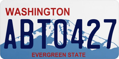 WA license plate ABT0427