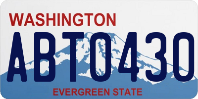 WA license plate ABT0430