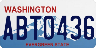 WA license plate ABT0436