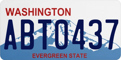 WA license plate ABT0437