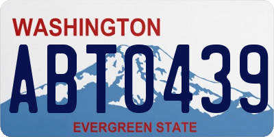 WA license plate ABT0439