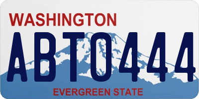 WA license plate ABT0444