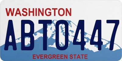 WA license plate ABT0447