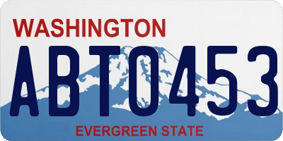 WA license plate ABT0453