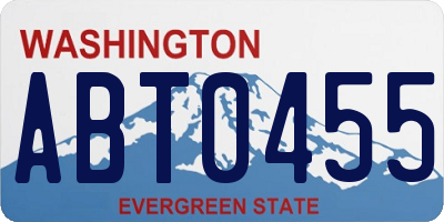 WA license plate ABT0455