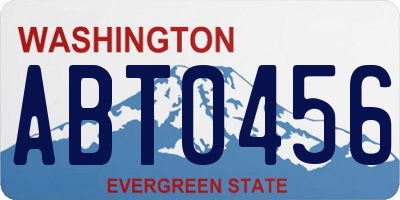 WA license plate ABT0456