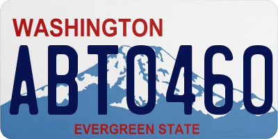 WA license plate ABT0460
