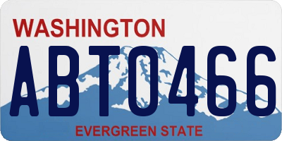 WA license plate ABT0466