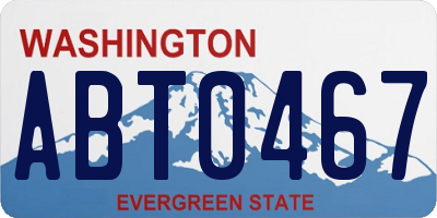 WA license plate ABT0467
