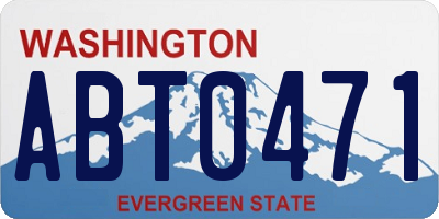 WA license plate ABT0471