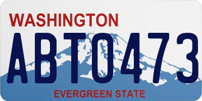 WA license plate ABT0473