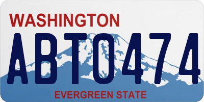 WA license plate ABT0474
