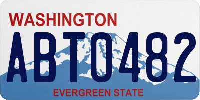 WA license plate ABT0482