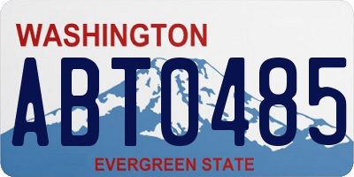 WA license plate ABT0485