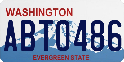 WA license plate ABT0486