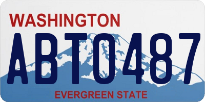 WA license plate ABT0487