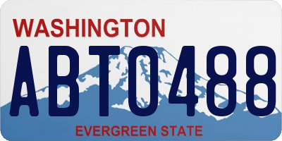 WA license plate ABT0488