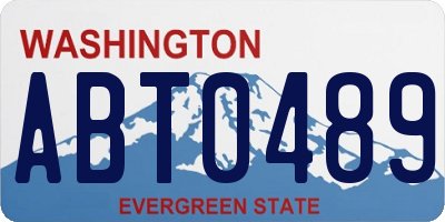 WA license plate ABT0489