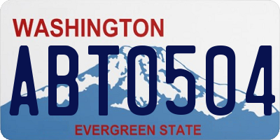 WA license plate ABT0504