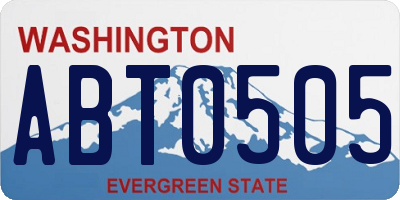 WA license plate ABT0505