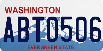 WA license plate ABT0506