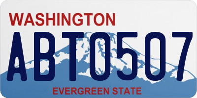 WA license plate ABT0507