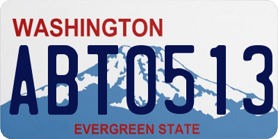 WA license plate ABT0513