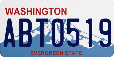 WA license plate ABT0519