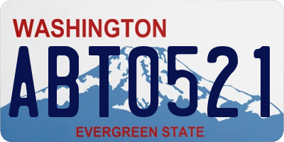 WA license plate ABT0521