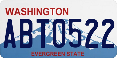 WA license plate ABT0522