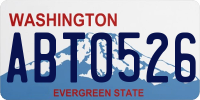 WA license plate ABT0526