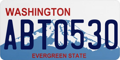 WA license plate ABT0530