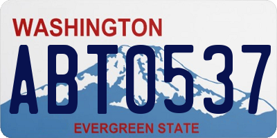 WA license plate ABT0537