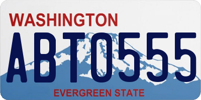 WA license plate ABT0555