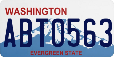WA license plate ABT0563
