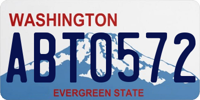 WA license plate ABT0572