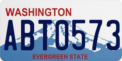 WA license plate ABT0573