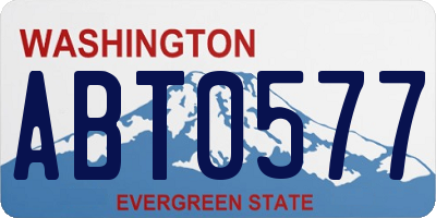WA license plate ABT0577