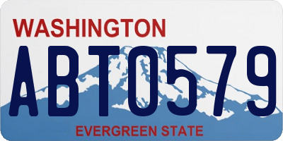 WA license plate ABT0579