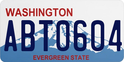 WA license plate ABT0604
