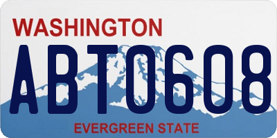 WA license plate ABT0608