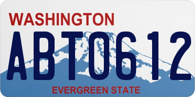 WA license plate ABT0612