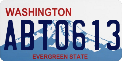 WA license plate ABT0613