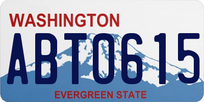 WA license plate ABT0615
