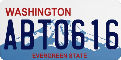 WA license plate ABT0616