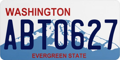 WA license plate ABT0627