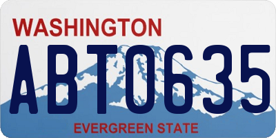 WA license plate ABT0635