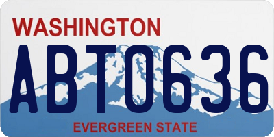 WA license plate ABT0636