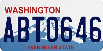 WA license plate ABT0646