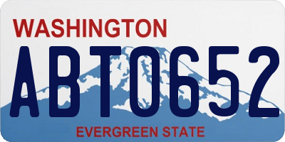 WA license plate ABT0652